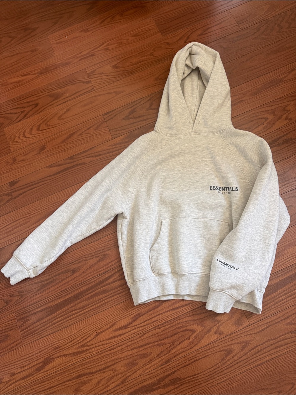 ESSENTIALS Unisex Light Gray Crewneck Hoodie